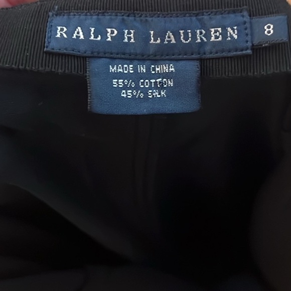 Ralph Lauren,Black Silk Blend Wide Leg Dress PantsClassic,Luxe Trousers,Size 8 - Picture 5 of 11